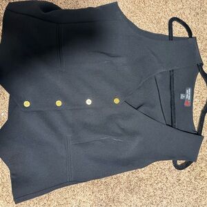 Black Vest with Gold Buttons